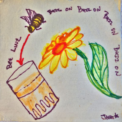 Sea Gull Cellar Bar Napkin Art, artist unknown