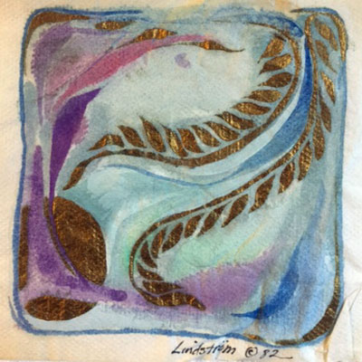 Sea Gull Cellar Bar Napkin Art, Sandra Lindstrom artist