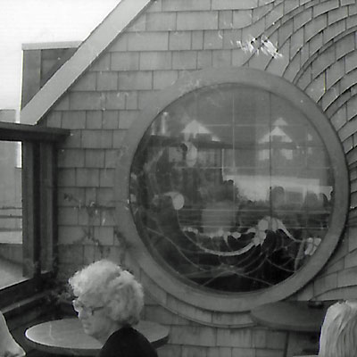 Bar Deck with round window and "flowing" shingles