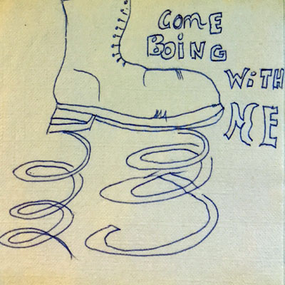 Sea Gull Cellar Bar Napkin Art, artist unknown