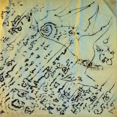 Sea Gull Cellar Bar Napkin Art, artist unknown