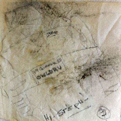 Sea Gull Cellar Bar Napkin Art, artist unknown