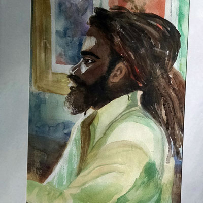 Oil Painting of Big Al courtesy of Georgia-Ann Gregory and daughter Lisa